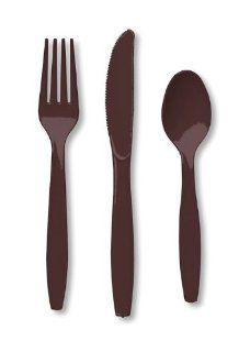 Fork/Knives/Spoons   24 pcs set   Chocolate Brown: Flatware Sets: Kitchen & Dining