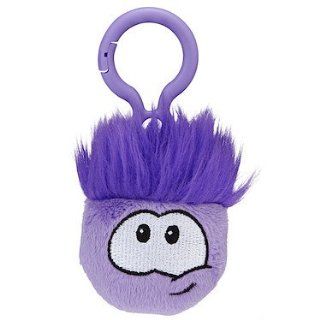 Disney Club Penguin 2" PURPLE Puffle Clip   Back Pack Clip On   Key Chain   VALUE DEAL = Just the Puffle w/o Coin: Toys & Games