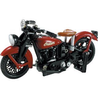 New Ray 1937 Indian Junior Scout Replica Motorcycle Toy   1:32 Scale: Automotive
