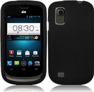 LF Black Silicon Skin Gel Case Cover, Lf Stylus Pen & Wiper Bundle Accessory For AT&T ZTE Prelude Z992 Cell Phones & Accessories