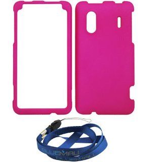 GTMax Hot Pink Hard Rubberized Snap On Case for HTC EVO Design 4G Prepaid Android Phone (Boost Mobile) with * Neck Strap Lanyard *: Cell Phones & Accessories