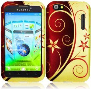 Alcatel One Touch OT 995 Ultra OT995 Phone Case Accessory Wonderful Swirl Design Hard Snap On Cover with Free Gift Aplus Pouch: Cell Phones & Accessories