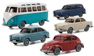 VW W V M Themenset ''VW Personenwagen'': 1500, Variant, 1600TL, beetle and Sambabus , Model Car, Ready made, Wiking / PMS 1:87: Wiking / PMS: Toys & Games