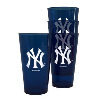 MLB New York Yankees Plastic Pint Cups, Pack of 4 : Ny Yankee Plastic Glass : Sports & Outdoors