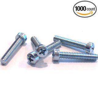 1/4 28 X 1 Machine Screws / Phillips / Fillister Head / Steel / Zinc / 1, 000 Pc. Carton: Industrial & Scientific