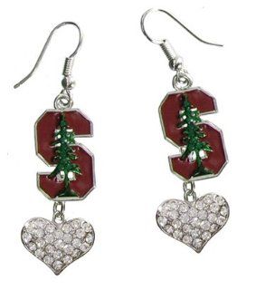 "Stanford Lovers" Officially Licensed Stanford University Fish Hook Earrings with S and Tree Logo: Everything Else