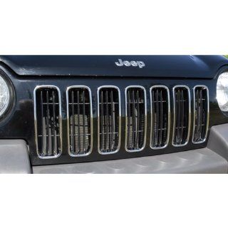 Rugged Ridge 13310.37 Chrome Grille Insert for Jeep Liberty 2002 2004   7 Piece: Automotive