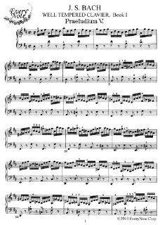 Bach, J.S. Book I: Prelude and Fugue No. 5: Instantly download and print sheet music: J.S. Bach: Books