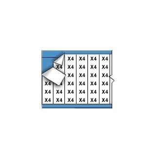 Brady WM X4 PK Repositionable Vinyl Cloth (B 500), Black on White, Solid Letters & Numbers Wire Marker Card (25 Cards): Industrial & Scientific