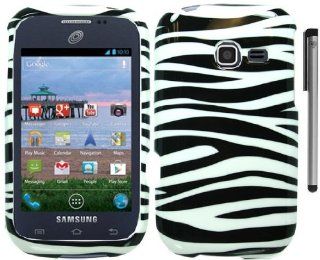Black White Zebra Design Hard Cover Case with ApexGears Stylus Pen for Samsung R480C by ApexGears Cell Phones & Accessories