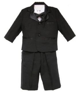 Black Tuxedo Coat, Vest and Pants Set with Bow Tie and Shirt (c) ~: Clothing