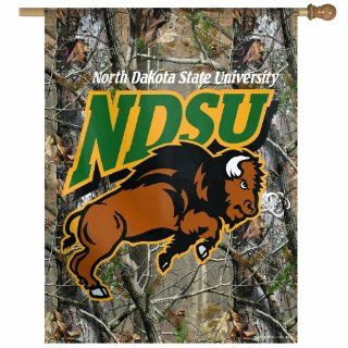 NCAA North Dakota State Bison 27 by 37 inch Vertical Flag, RealTree Camo : Sports Fan Outdoor Flags : Sports & Outdoors