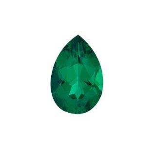 1/3 Cts of 6x4 mm AAA Pear Russian Lab Created Emerald (1 pc) Loose Gemstone: Jewelry