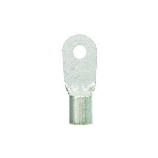 Panduit P4 14RHT6 E Ring Terminal, Non Insulated, High Temperature, Large Wire, 4 AWG Wire Range, 1/4" Stud Size, 0.05" Stock Thickness, 0.55" Terminal Width, 1.40" Terminal Length, 0.50" Center Hole Diameter (Pack of 20): Industri