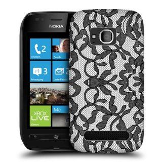 Head Case Designs Leafy Black Lace Hard Back Case Cover for Nokia Lumia 710: Cell Phones & Accessories