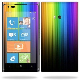 Protective Vinyl Skin Decal Cover for Nokia Lumia 900 4G Windows Phone AT&T Cell Phone Sticker Skins Rainbow Streaks Cell Phones & Accessories