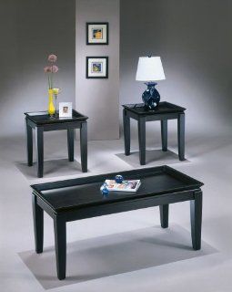 Contemporary Almost Black Occasional Table SEt   Coffee Tables