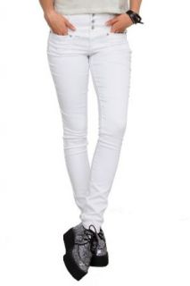 Almost Famous White High Waisted Skinny Pants Size : 0 at  Womens Clothing store