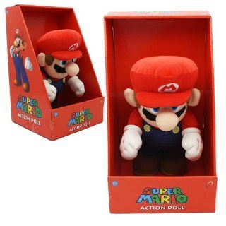 Nintendo Super Mario 12 Inch Pose able Plush: Mario Action Doll: Toys & Games