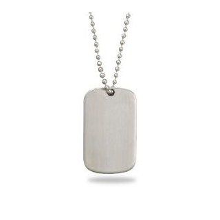 Dog Tag Necklace Engraveable 316L Surgical Stainless Steel Bead Chain  Engraving Included: Jewelry