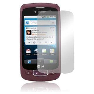 LG Optimus T Clear Screen Protector Cover For T Mobile Also known as LG P509 Burgundy  Smore Retail Packaging: Everything Else