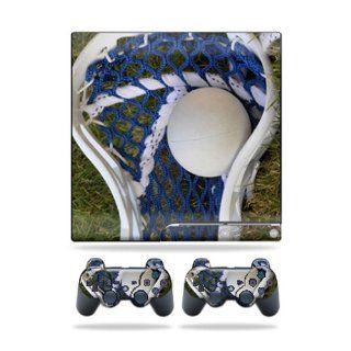 Protective Vinyl Skin Decal Cover for Sony Playstation 3 PS3 Slim Skins + 2 Controller Skins Sticker Lacrossse: Video Games