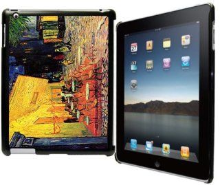 Rikki KnightTM Van Gogh Art The Caf Terrace Design Black Snap on Case for Apple iPad 2   The New iPad (3rd Generation)   iPad 4 Computers & Accessories