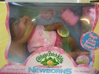 Cabbage Patch Kids Drink 'N Wet Newborns African American Girl Doll: Toys & Games