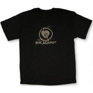 Rise Against   Gray Heartfist T shirt Officially Licensed Cotton T Shirt Apparel Merchandise, Large: Clothing
