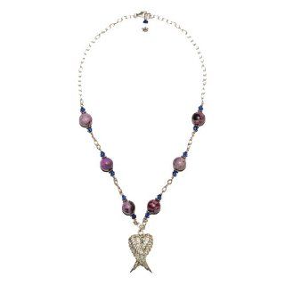 Archangel Michael Protection Necklace: Sugilite and Silver Angel Jewelry: Jewelry