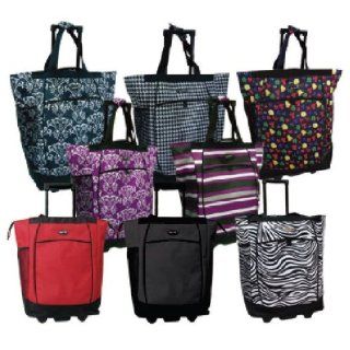 Olympia   Rolling Carry All Tote     Black Zebra