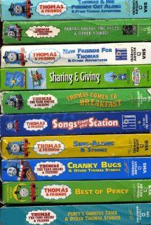 thomas & friends set 10 vhs: Percy's Ghostly Trick, Thomas the Tank Engine   Best of Percy , Thomas the Tank Engine & Friends   Cranky Bugs & Other Thomas Stories, Thomas & Friends: Sing Along & Stories , Thomas & Friends: Songs