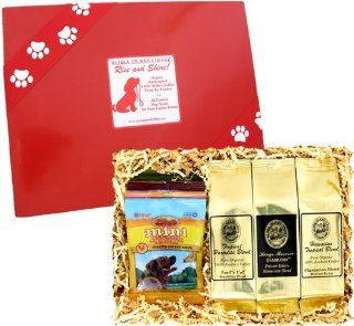 Rise and Shine Pet Gift for Every Dog Lover Who Also Loves Great Coffee All Natural Gourmet Dog Treats, and Kona Hawaiian Coffee for You