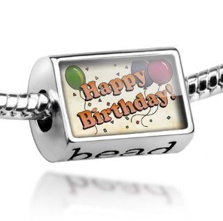 Beads "Happy Birthday"   Pandora Charm & Bracelet Compatible: NEONBLOND Jewelry & Accessories: Jewelry