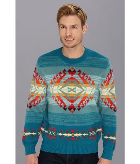 Pendleton Maize Spirit Jacquard Pullover Sweater Mens Sweater (Blue)