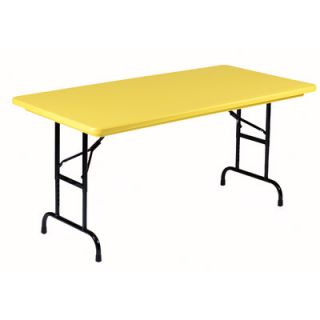 Correll, Inc. 48 Rectangular Folding Table RA2448 Color: Yellow