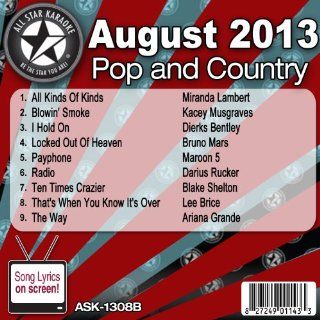 All Star Karaoke August 2013 Pop and Country Hits B (ASK 1308B): Music