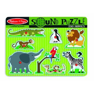 Melissa & Doug Zoo Animals Sound Puzzle: Toys & Games