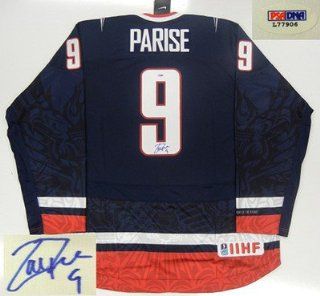 Zach Parise Signed Uniform   Team Usa 2010 Olympic Psa dna: Sports Collectibles