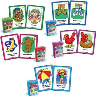 Ask and Answer "WH" Questions Five Card Decks Combo   Super Duper Educational Learning Toy for Kids: Toys & Games