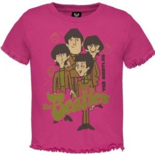 The Beatles   Baby girls Cartoon T shirt   4t Pink Infant And Toddler T Shirts Clothing