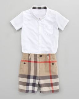 Burberry Short Sleeve Pocket Shirt & Mini Check Shorts