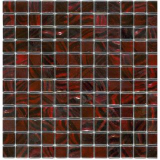 Elida Ceramica Recycled Pomegranate Glass Mosaic Square Indoor/Outdoor Wall Tile (Common: 12 in x 12 in; Actual: 12.5 in x 12.5 in)