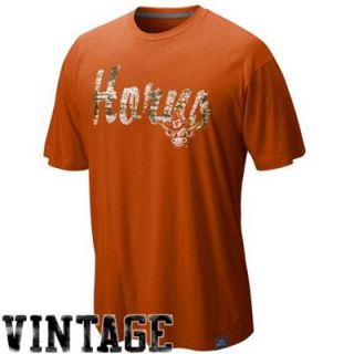 Nike Texas Longhorns Burnt Orange Vault Dissertation Distressed Heathered Bamboo T shirt