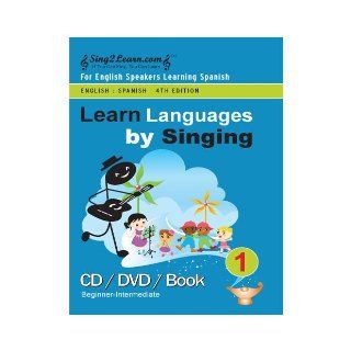 English speakers learn Spanish Beginning level (1) V4 includes a bonus exercise page and a whole NEW LOOK!!! (DVD/CD/BOOK included): Books