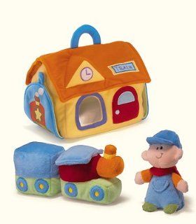 Bright Beginnings Plush Soft Baby Train Depot Playset: Toys & Games