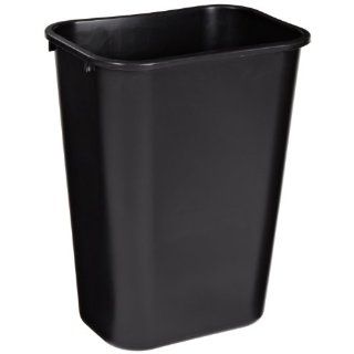 Rubbermaid Commercial FG295700BLA Soft Molded Plastic Rectangular Trash Can, 10.25 gallon, Black: Industrial & Scientific