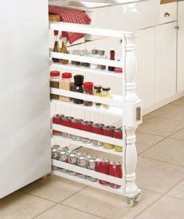 Slim Can and Spice Racks (White): Kitchen & Dining