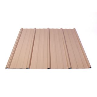 Fabral 12 ft x 37.75 in 29 Gauge Hickory Moss Ribbed Steel Roof Panel