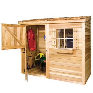 Cedarshed Bayside Lean To Cedar Storage Shed (Common 8 ft x 4 ft; Interior Dimensions 7.75 ft x 3.45 ft)